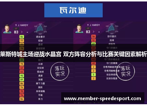 莱斯特城主场迎战水晶宫 双方阵容分析与比赛关键因素解析